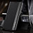 Leather Case Stands Flip Cover Holder L01 for Oppo Reno9 Pro 5G Black