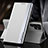 Leather Case Stands Flip Cover Holder L01 for Samsung Galaxy S23 Ultra 5G White