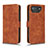 Leather Case Stands Flip Cover Holder L01Z for Asus ROG Phone 7 Pro Brown