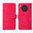 Leather Case Stands Flip Cover Holder L01Z for Huawei Honor 50 Lite Hot Pink