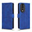 Leather Case Stands Flip Cover Holder L01Z for Huawei Honor 80 5G Blue