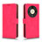 Leather Case Stands Flip Cover Holder L01Z for Huawei Honor Magic6 Lite 5G Hot Pink