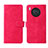 Leather Case Stands Flip Cover Holder L01Z for Huawei Nova 8i Hot Pink