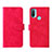 Leather Case Stands Flip Cover Holder L01Z for Motorola Moto E20 Hot Pink