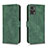 Leather Case Stands Flip Cover Holder L01Z for Motorola Moto E22 Green