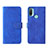 Leather Case Stands Flip Cover Holder L01Z for Motorola Moto E40 Blue