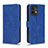 Leather Case Stands Flip Cover Holder L01Z for Motorola Moto Edge 40 Pro 5G Blue