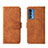 Leather Case Stands Flip Cover Holder L01Z for Motorola Moto Edge S Pro 5G Brown