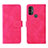 Leather Case Stands Flip Cover Holder L01Z for Motorola Moto G Play (2023) Hot Pink