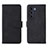 Leather Case Stands Flip Cover Holder L01Z for Motorola Moto G200 5G Black