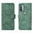 Leather Case Stands Flip Cover Holder L01Z for Motorola Moto G31 Green