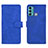 Leather Case Stands Flip Cover Holder L01Z for Motorola Moto G60 Blue