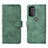 Leather Case Stands Flip Cover Holder L01Z for Motorola Moto G71 5G Green