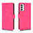 Leather Case Stands Flip Cover Holder L01Z for Motorola Moto G71s 5G Hot Pink