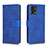 Leather Case Stands Flip Cover Holder L01Z for Motorola Moto G72 Blue