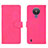 Leather Case Stands Flip Cover Holder L01Z for Nokia 1.4 Hot Pink