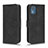 Leather Case Stands Flip Cover Holder L01Z for Nokia C02 Black