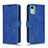 Leather Case Stands Flip Cover Holder L01Z for Nokia C12 Blue