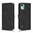 Leather Case Stands Flip Cover Holder L01Z for Nokia C12 Plus Black