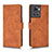 Leather Case Stands Flip Cover Holder L01Z for OnePlus 10R 5G Brown