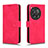 Leather Case Stands Flip Cover Holder L01Z for OnePlus 12 5G Hot Pink