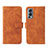 Leather Case Stands Flip Cover Holder L01Z for OnePlus Nord 2 5G Brown