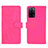 Leather Case Stands Flip Cover Holder L01Z for Oppo A55 5G Hot Pink