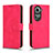 Leather Case Stands Flip Cover Holder L01Z for Oppo Reno11 5G Hot Pink