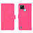 Leather Case Stands Flip Cover Holder L01Z for Realme C21 Hot Pink