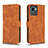 Leather Case Stands Flip Cover Holder L01Z for Realme C30 Brown