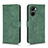 Leather Case Stands Flip Cover Holder L01Z for Realme C33 (2023) Green