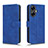 Leather Case Stands Flip Cover Holder L01Z for Realme C55 Blue