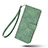 Leather Case Stands Flip Cover Holder L01Z for Realme Q3 5G Green