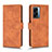 Leather Case Stands Flip Cover Holder L01Z for Realme V23 5G Brown