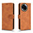 Leather Case Stands Flip Cover Holder L01Z for Realme V50s 5G Brown