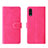 Leather Case Stands Flip Cover Holder L01Z for Samsung Galaxy A02 Hot Pink