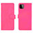 Leather Case Stands Flip Cover Holder L01Z for Samsung Galaxy A22 5G Hot Pink