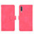 Leather Case Stands Flip Cover Holder L01Z for Samsung Galaxy A50 Hot Pink