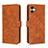 Leather Case Stands Flip Cover Holder L01Z for Samsung Galaxy M04 Brown