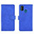 Leather Case Stands Flip Cover Holder L01Z for Samsung Galaxy M30s Blue