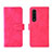 Leather Case Stands Flip Cover Holder L01Z for Samsung Galaxy Z Fold3 5G Hot Pink