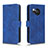 Leather Case Stands Flip Cover Holder L01Z for Sharp Aquos R8s Blue