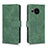 Leather Case Stands Flip Cover Holder L01Z for Sharp Aquos Sense7 Plus Green