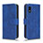 Leather Case Stands Flip Cover Holder L01Z for Sharp Aquos wish3 Blue