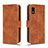 Leather Case Stands Flip Cover Holder L01Z for Sharp Aquos wish3 Brown