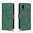 Leather Case Stands Flip Cover Holder L01Z for Sharp Aquos wish3 Green