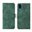 Leather Case Stands Flip Cover Holder L01Z for Sharp Simple Sumaho 6 Green