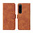 Leather Case Stands Flip Cover Holder L01Z for Sony Xperia 1 IV Brown
