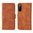 Leather Case Stands Flip Cover Holder L01Z for Sony Xperia 10 IV Brown