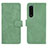 Leather Case Stands Flip Cover Holder L01Z for Sony Xperia 5 III SO-53B Green